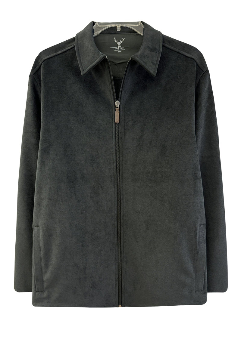 Wholesale,Nicoby Age of Wisdom, Nicoby Age of Wisdom Black Suede Stretch Full Zip Jacket, Black, Medium-43-TagM