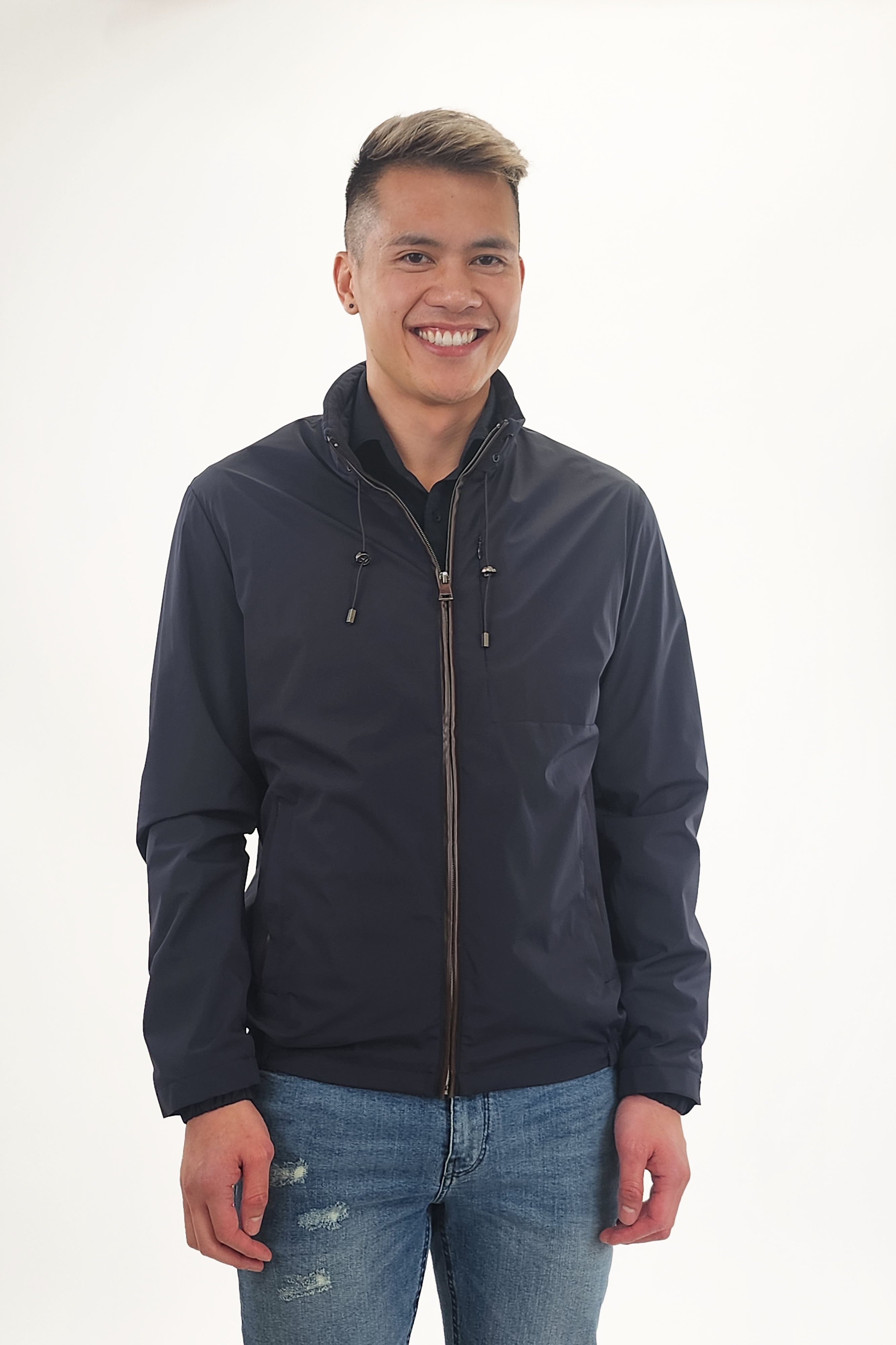 Wholesale,Jakamen, Jakamen Navy Full Zip Wind Jacket, Blue, Large-45-Tag52
