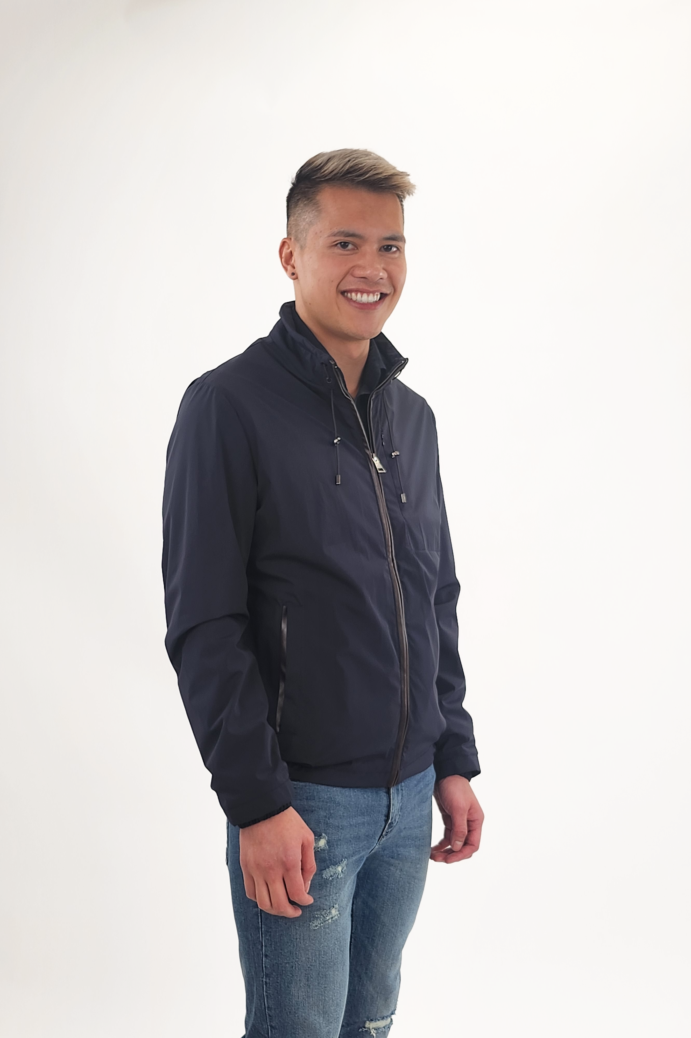 Wholesale,Jakamen, Jakamen Navy Full Zip Wind Jacket, Blue, Extra Large-48-Tag56