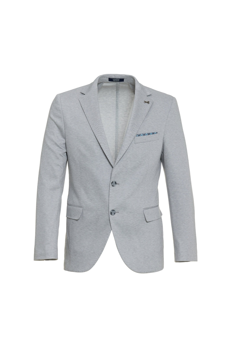 Wholesale,Luchiano Visconti, Luchiano Visconti Grey Double Faced Knit Blazer, Grey, Small-36-Tag36Small-38-Tag38Medium-40-Tag40Large-42-Tag42Large-44-Tag44