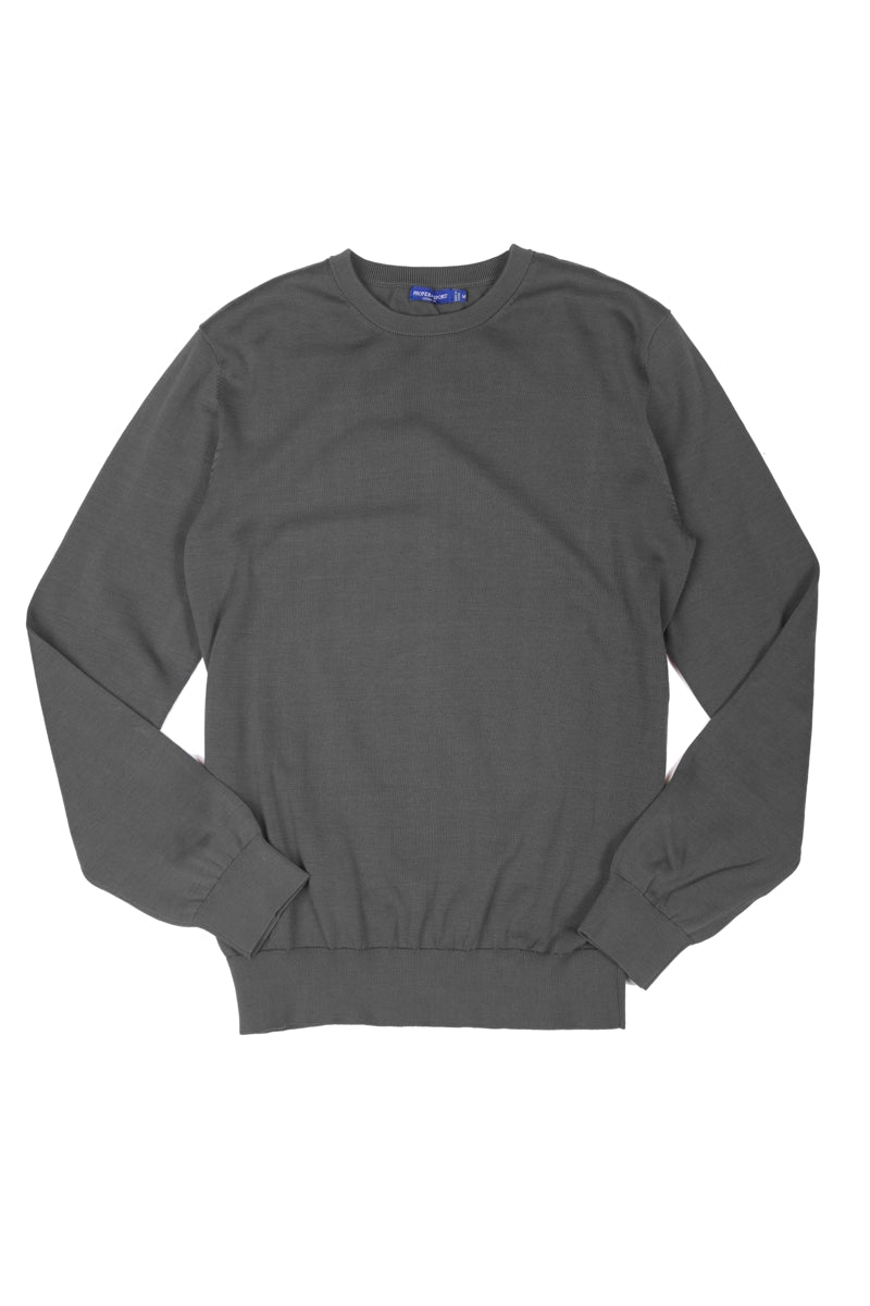 Direct From Brand,Proper Sport, Proper Sport Charcoal Grey Crewneck Sweater, Grey, Small-38-TagS