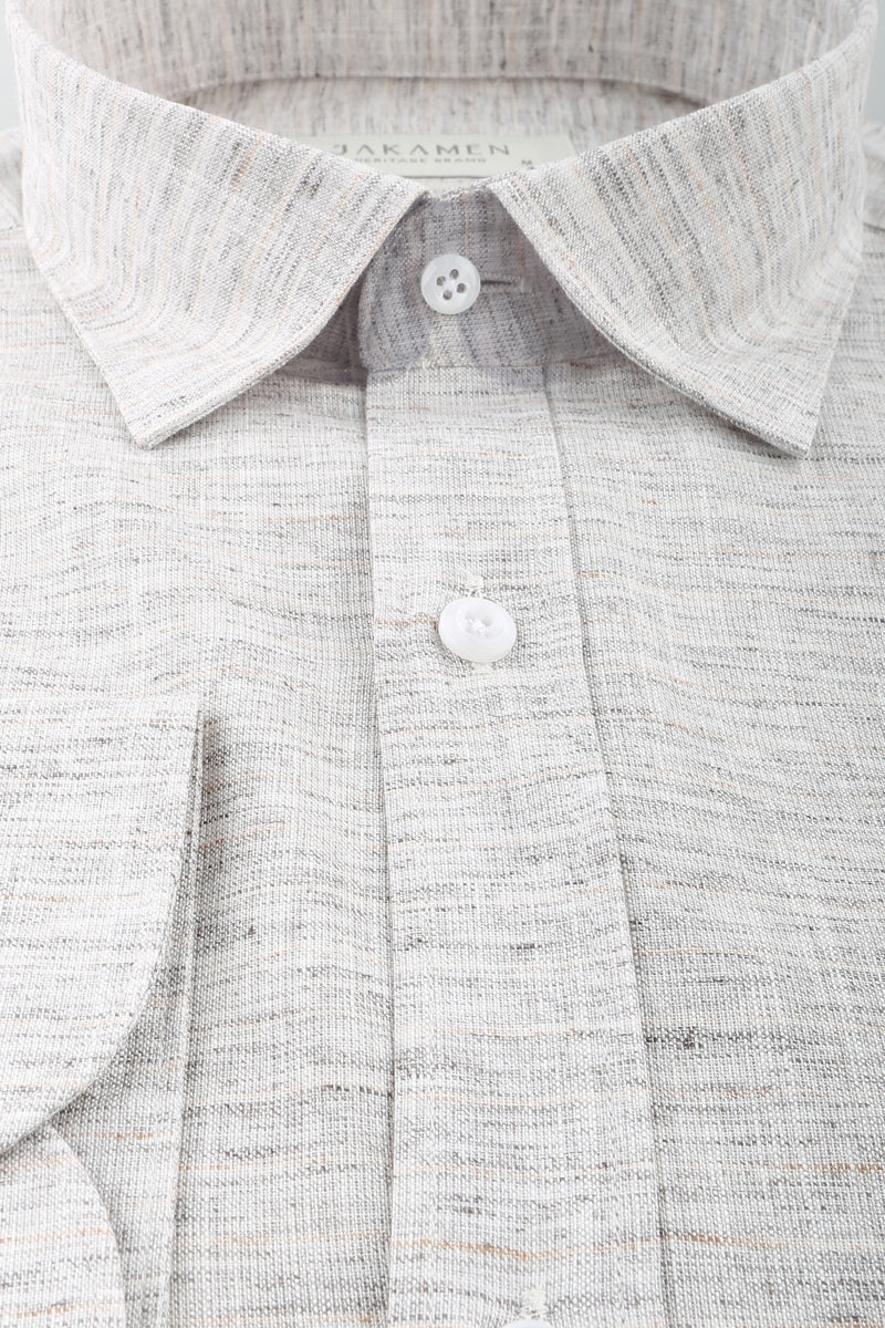 Wholesale,Jakamen, Jakamen Light Grey Textured Cotton/Linen Comfort Fit Shirt, Grey, Small-41-TagSMedium-44-TagMLarge-46-TagLExtra Large-48-TagXLExtra Large-50-TagXXL