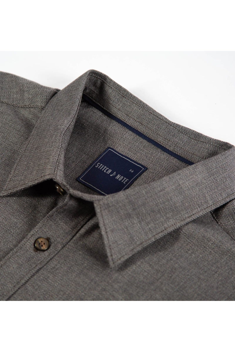 Wholesale,Stitch Note, Stitch Note Charcoal 100% Egyptian Cotton Shirt, Grey, Medium-44-TagM