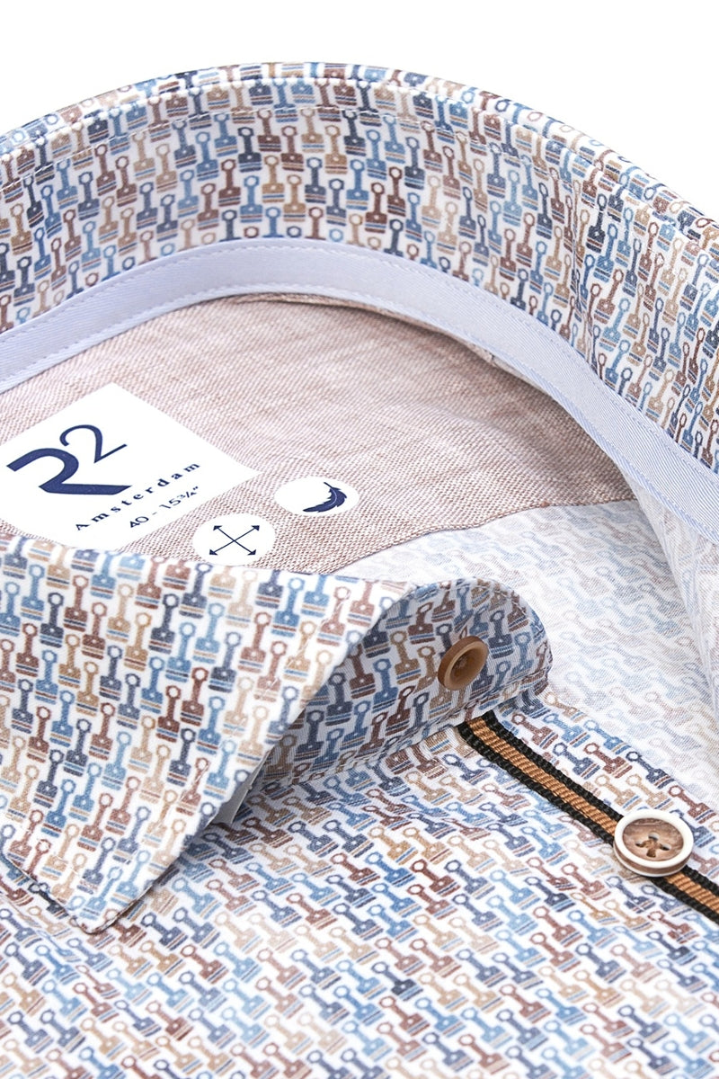 Direct From Brand,R2 Amsterdam, R2 Amsterdam Blue Multi Car Cylinder Print Poplin Shirt, Blue, Medium-43-Tag40Extra Large-48-Tag43Large-46-Tag42Medium-44-Tag41Extra Extra Large-54-Tag46Extra Extra Large-56-Tag47Extra Extra Large-58-Tag48Extra Extra Large-50-Tag44Extra Extra Large-52-Tag45Medium-42-Tag39Small-41-Tag38