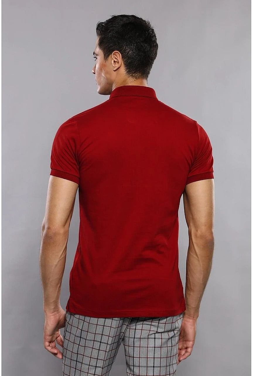 Bobbi + Bricka,Penguin, Wessi Red Short Sleeve Polo, Red, Medium-40-TagXLSmall-38-TagLMedium-38-TagMExtra Small-36-TagMSmall-37-TagMExtra Small-36-TagSSmall-37-TagL