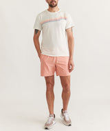 Marine Layer White Sunset Stripe Air Crew Graphic Tee