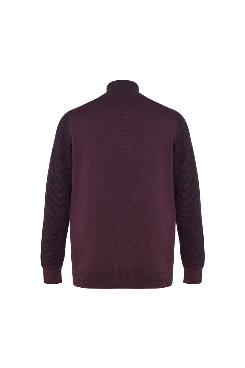Wholesale,American Heritage, American Heritage Burgundy Hidden Quarter Zip Sweater, Purple, Large-46-TagL