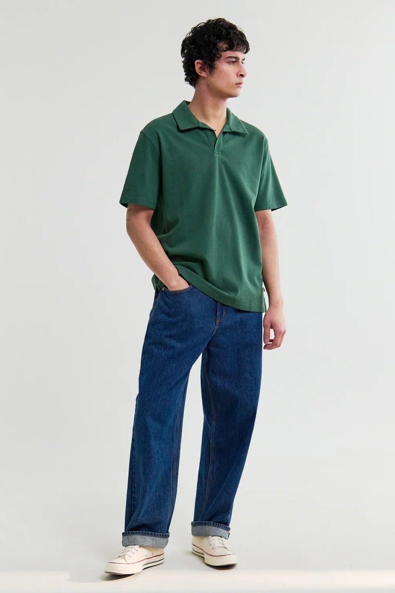 Wholesale,Wax London, Wax London Dark Green Textured Organic Cotton Polo, Green, Medium-43-TagMLarge-45-TagLExtra Large-47-TagXL