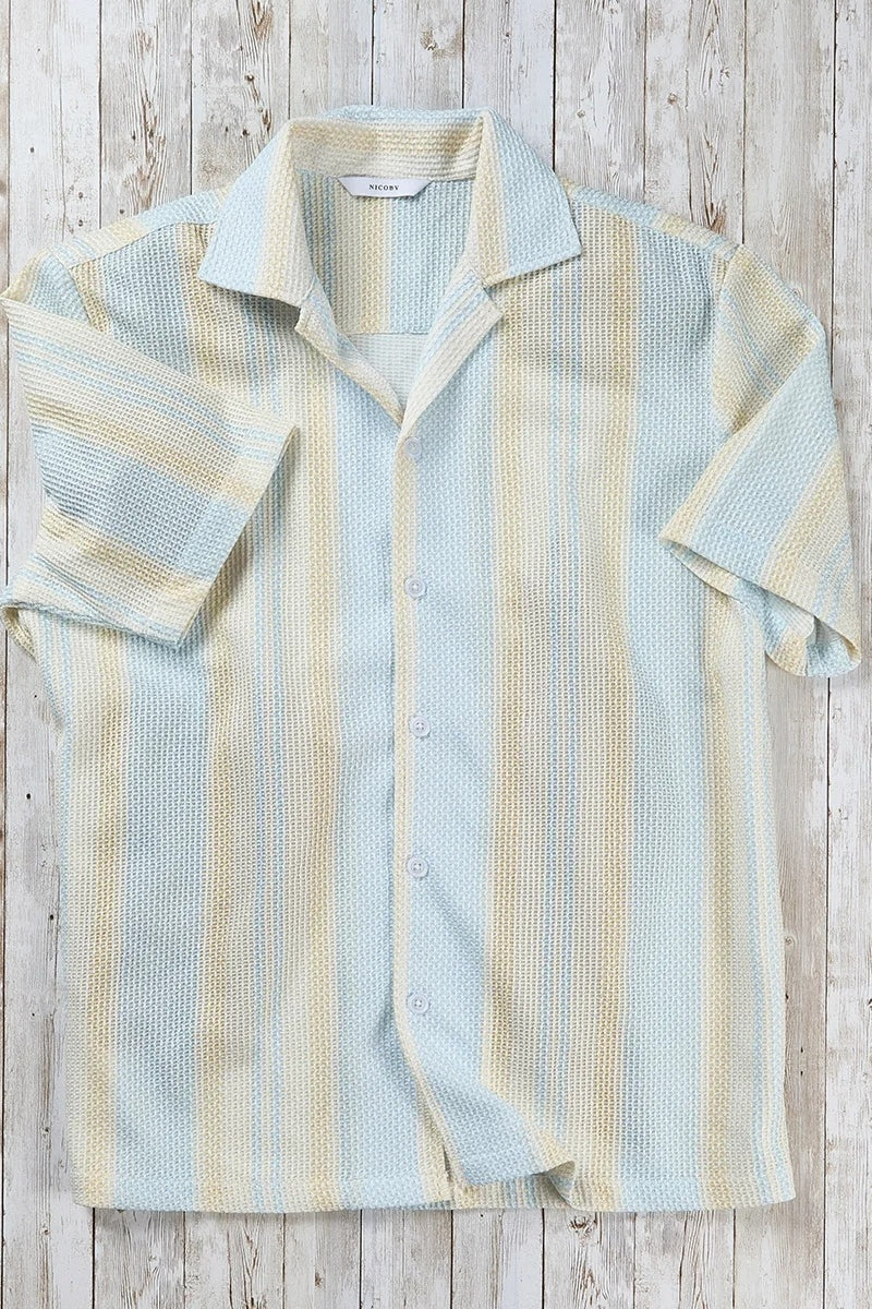 Wholesale,Nicoby Age of Wisdom, Nicoby Age of Wisdom Blue/Yellow Textured Shirt, Blue, Large-46-TagL