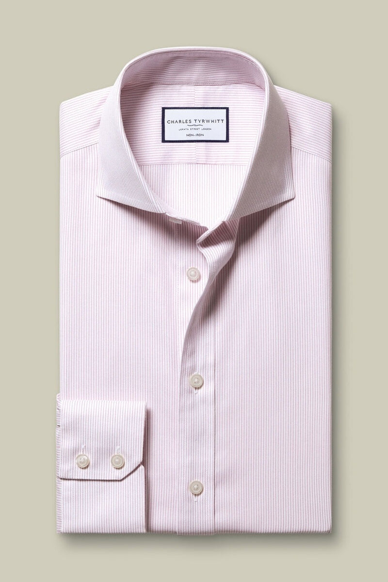 Wholesale,Charles Tyrwhitt, Charles Tyrwhitt Pink Twill Stripe Shirt, Pink, Small-40-Tag15Extra Large-48-Tag17Medium-44-Tag16