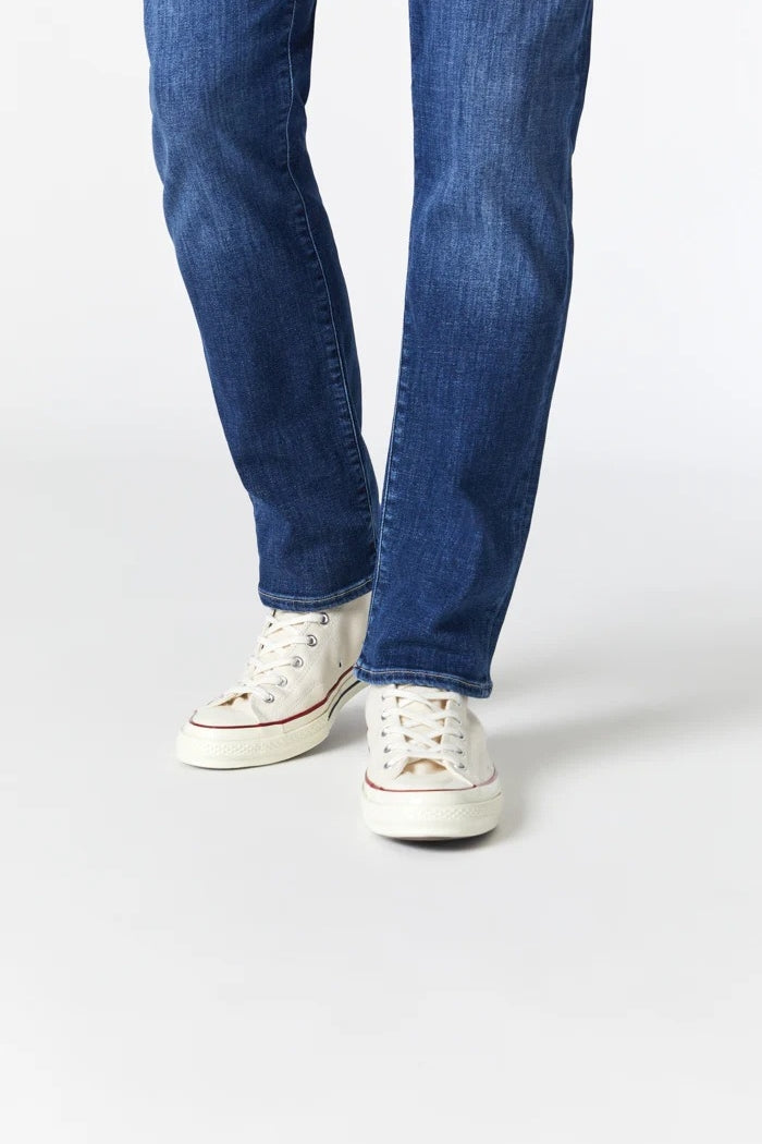 Wholesale,Mavi, Mavi Dark Used Brushed Feather Blue Zach Straight Leg Jeans, Blue, 34W-34L-Tag34