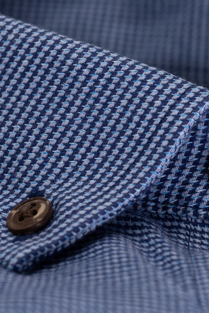 Wholesale,Twillory, Twillory Blue Puppytooth Untuckable Shirt, Blue, Small-40-TagSSmall-41-TagSMedium-43-TagMMedium-45-TagL