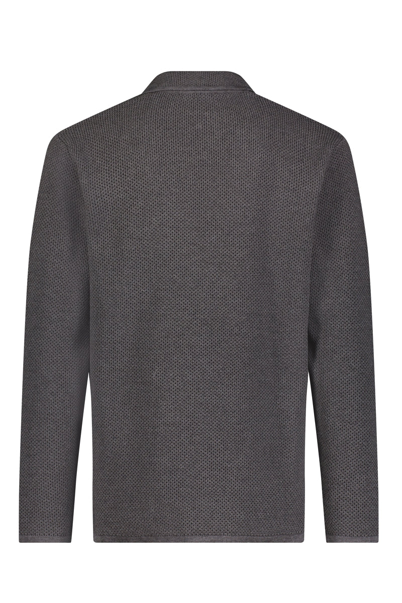 Wholesale,American Heritage, American Heritage Charcoal Jacquard Sweater Cardigan, Grey, Medium-44-TagM