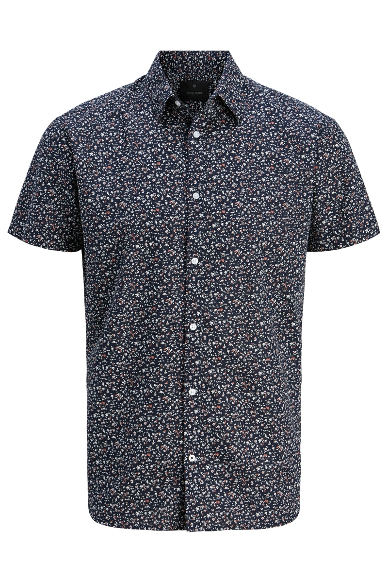 Wholesale,Jack & Jones, Jack & Jones Blue/Night Sky Abstract Floral Print Shirt, Blue, Medium-43-TagM