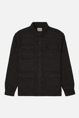 Kuwalla Black Basket Jacquard Weave 4 Pocket Shacket