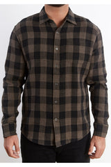 Nicoby Age of Wisdom Brown Gingham Reversible Buffalo Plaid Shirt