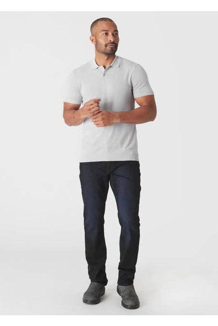 Faire,True Classic, True Classic Light Heather Grey Short Sleeve Polo, Grey, Medium-36-TagM