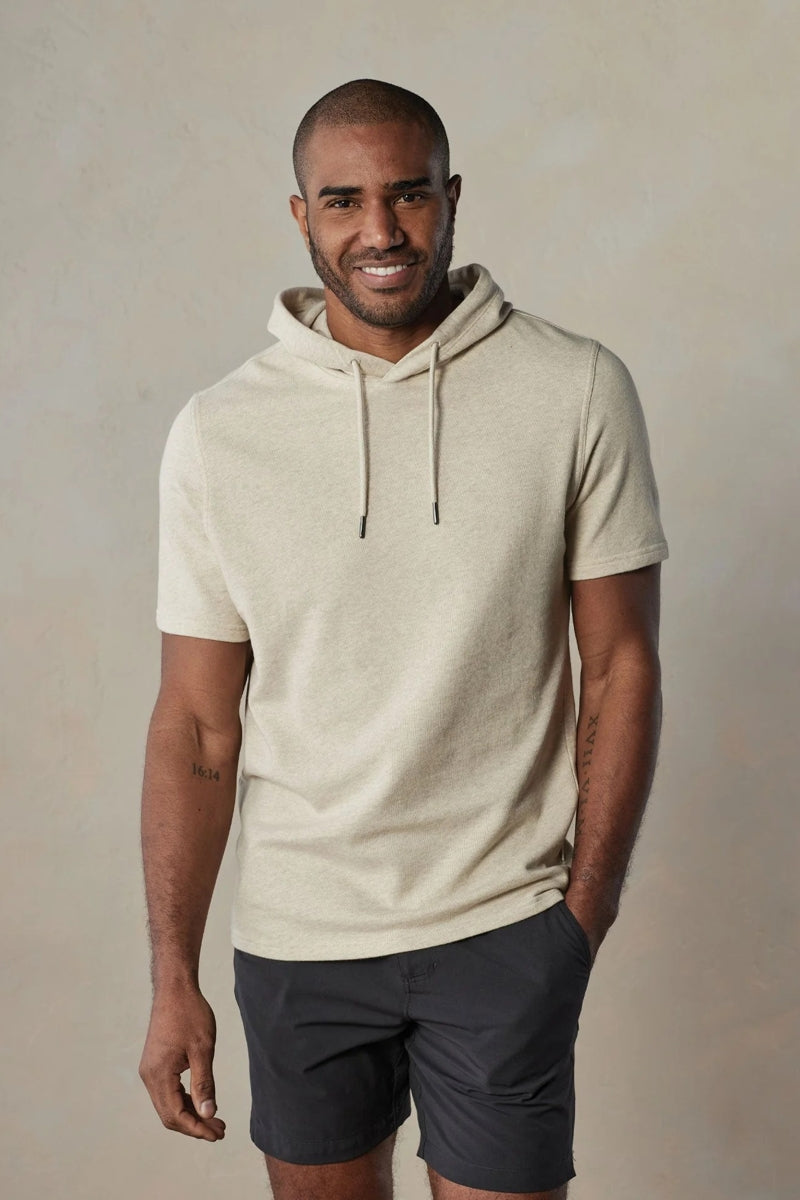 Wholesale,The Normal Brand, The Normal Brand Oatmeal Terry Athletic Hoodie, Tan, Small-40-TagS