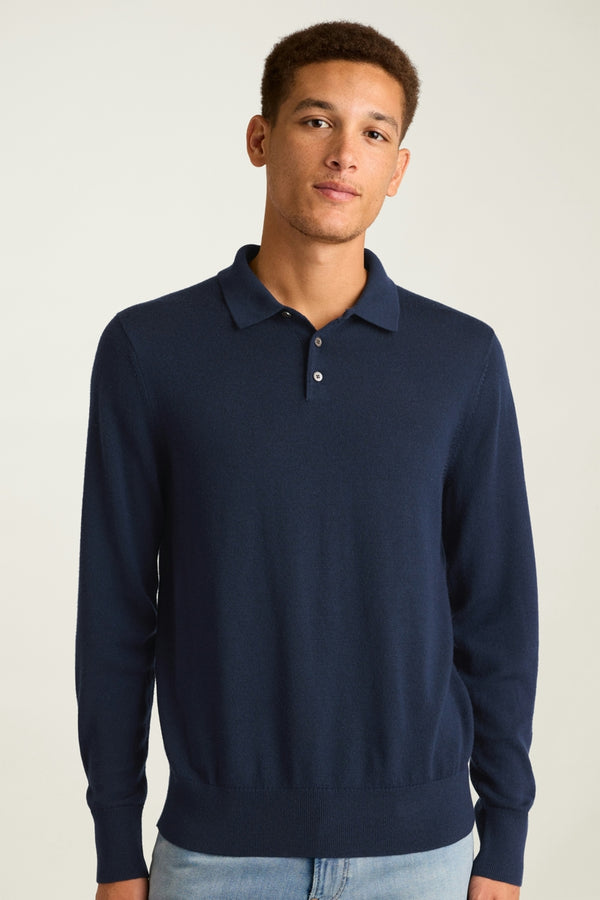 Bonobos Navy Merino Wool Sweater Polo