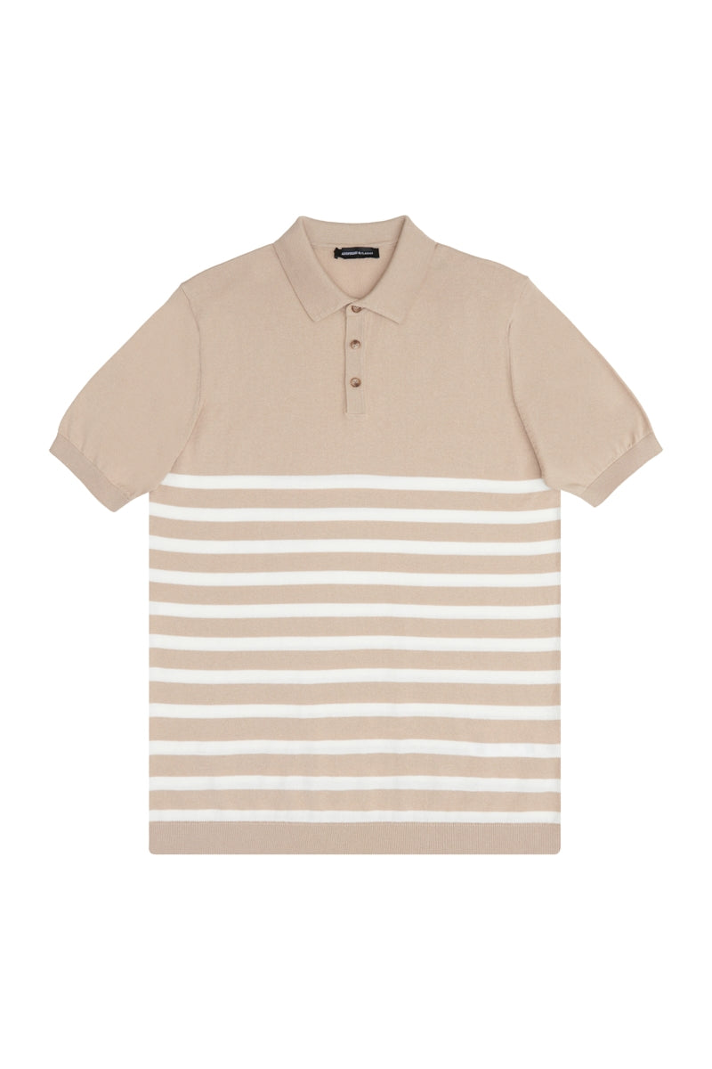 Wholesale,Altinyildiz Classics, Altinyildiz Classics Taupe with White Striped Knit Polo, Tan, Large-43-TagL