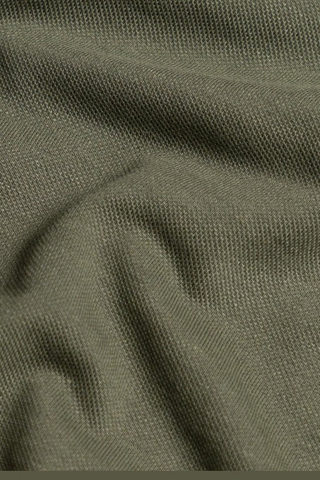 Wholesale,Brisk, Brisk Military Green Feather Soft Piqué Full Sleeve Polo, Green, Extra Extra Large-52-TagXXL