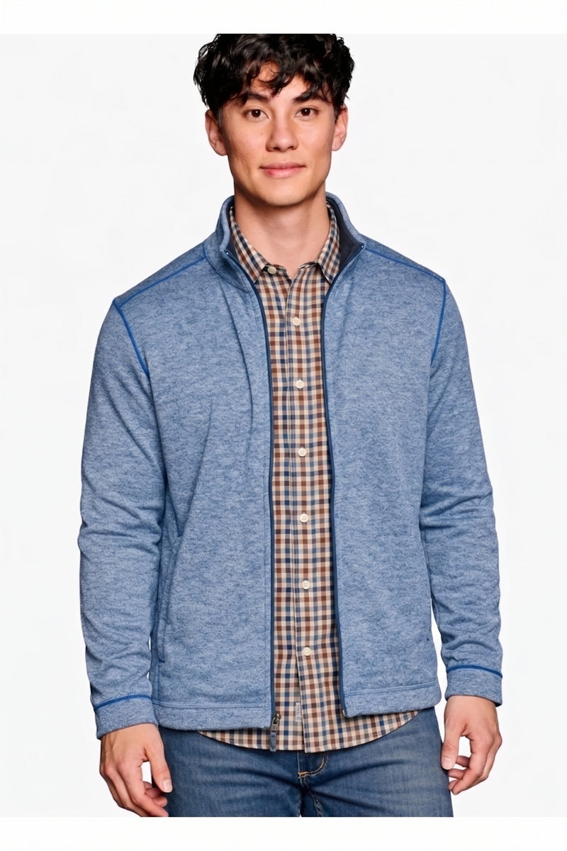 Wholesale,Johnston & Murphy, Johnston & Murphy Navy Reversible Performance Full Zip Pullover, Blue, Extra Extra Large-52-TagXXL