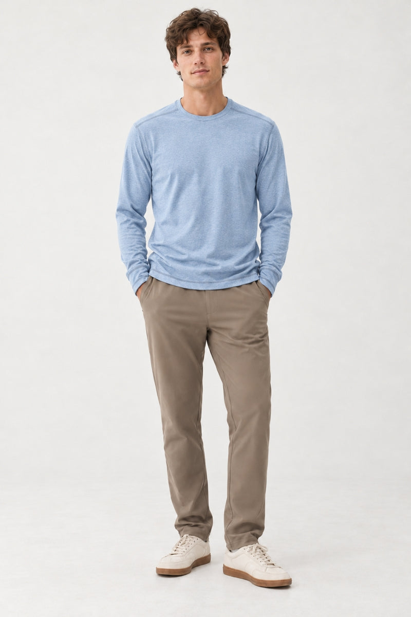 Wholesale,Nicoby Age of Wisdom, Nicoby Age of Wisdom Sky Blue Melange Tee, Blue, Small-42-TagSMedium-44-TagMLarge-46-TagLExtra Large-50-TagXLExtra Extra Large-54-TagXXL