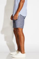 Civil Society Navy Linen Blend 8" Shorts