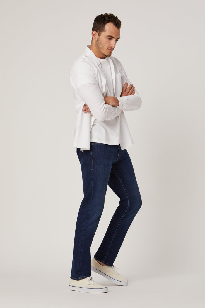 Wholesale,Mavi, Mavi Dark Blue Supermove Zach Straight Leg Jeans, Blue, 34W-34L-Tag34
