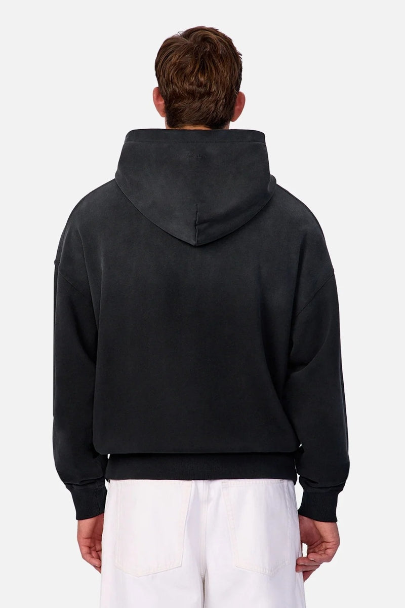 Wholesale,INDUSTRIE AUSTRALIA, INDUSTRIE AUSTRALIA Washed Black Snap Neck Hoodie, Black, Small-50-TagSMedium-52-TagMExtra Extra Large-58-TagXXL