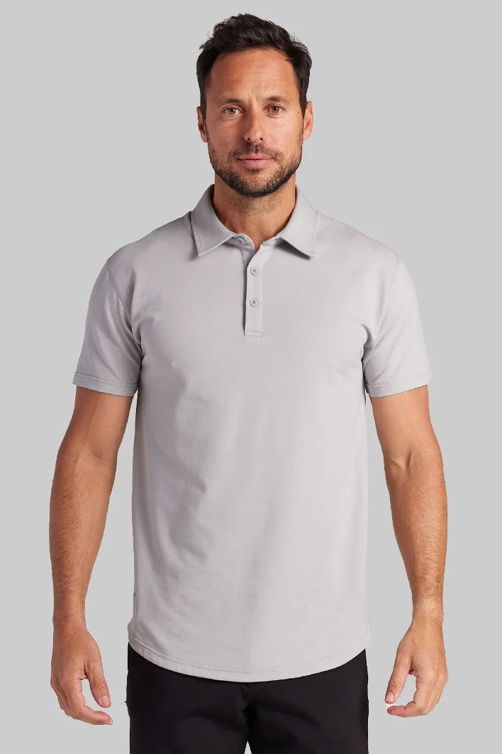 Wholesale,BYLT, BYLT Storm Drop-Cut Lux 4-way Stretch Polo, Grey, Small-38-TagSMedium-42-TagMLarge-44-TagLExtra Large-46-TagXL