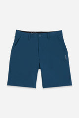 Eubi Steel Blue Golf 9" Shorts with Hidden Drawstrings