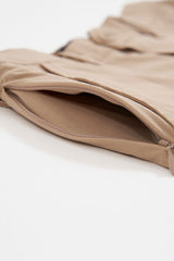 Eubi Khaki Brown Golf 9" Shorts with Hidden Drawstrings