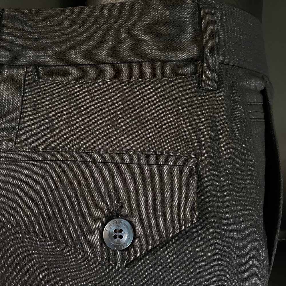 Brand Partner,PROFI, PROFI Grey Black Premium Cool-yarn Multi-pockets Smart Casual Functional Pants, Black, 30W-30L-Tag30