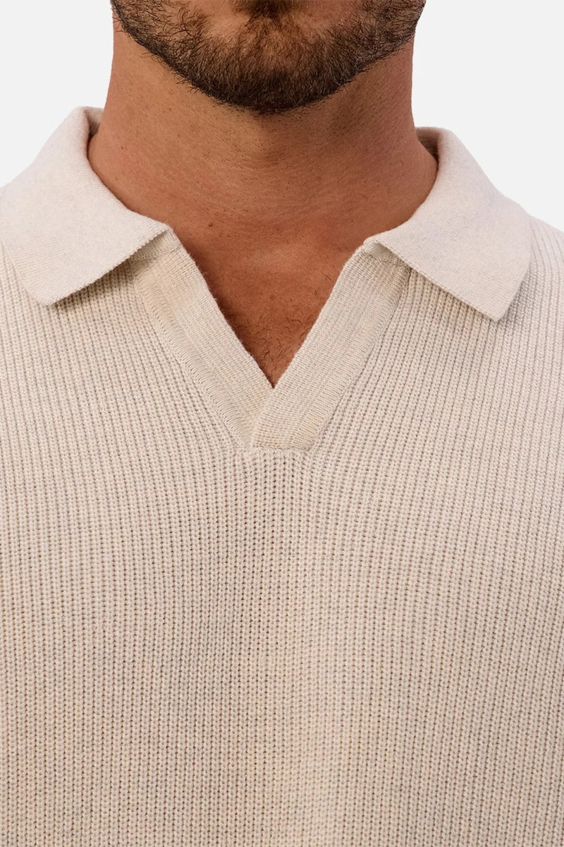Wholesale,INDUSTRIE AUSTRALIA, INDUSTRIE AUSTRALIA Ivory Sweater Polo, Cream, Large-46-TagL