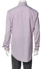 Sid Mashburn Red Plaid Print Long Sleeve Dress Shirt