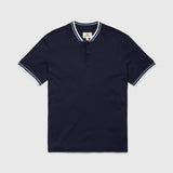 Surfside Supply Navy Piped Collarless Short Sleeve Performance Polo