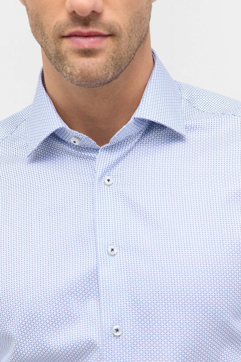 Wholesale,1863 by Eterna, 1863 by Eterna Blue Geo Structured Modern Fit Shirt, Blue, Medium-45-Tag15.5