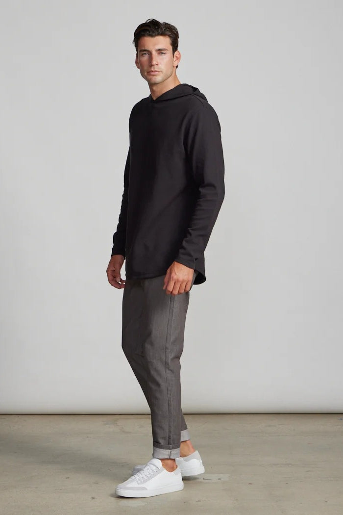 Wholesale,BYLT, BYLT Black Thermal Drop-Cut Hoodie, Black, Large-43-TagL