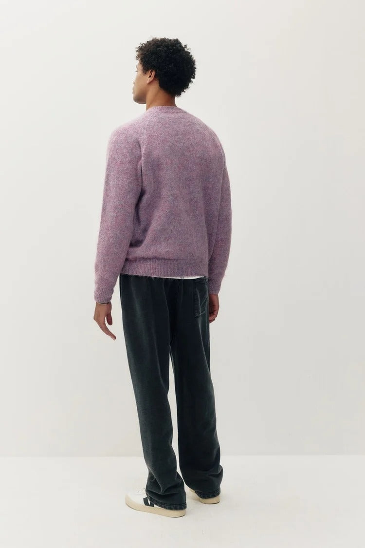 Wholesale,Kuwalla Tee, Kuwalla Tee Lilac Furry Brushed Knit Crew Sweater, Purple, Medium-44-TagMLarge-46-TagLExtra Large-48-TagXLExtra Extra Large-50-TagXXL