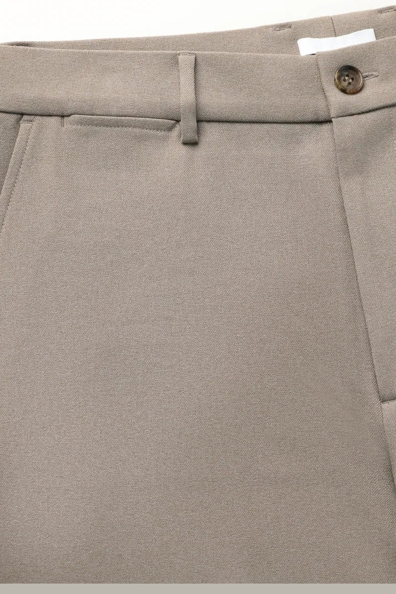 Direct From Brand,FYNE, FYNE Tan Wool-like Four-Way Stretch Suit Pants, Tan, 36W-29L-TagL