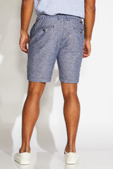 Civil Society Navy Linen Blend 8" Shorts