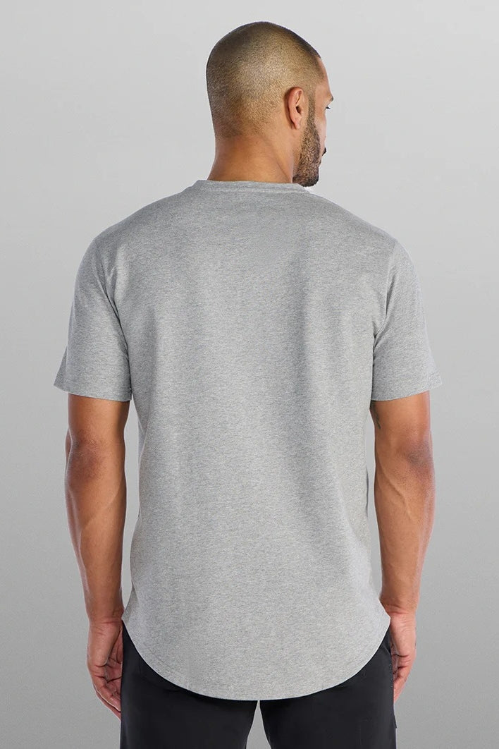 Wholesale,BYLT, BYLT Heather Grey Drop-Cut Lux 4-way Stretch Henley, Grey, Large-44-TagL