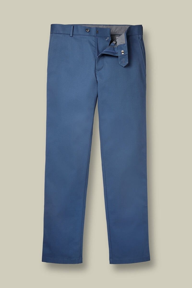 Wholesale,Charles Tyrwhitt, Charles Tyrwhitt Mid Blue Slim Fit Chino Pant, Blue, 34W-32L-Tag34