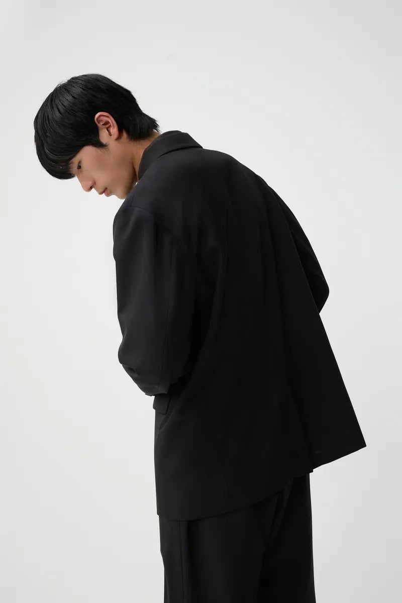 Direct From Brand,FYNE, FYNE Black Linen Feel Half-Lined Blazer, Black, Medium-44-TagMLarge-46-TagL