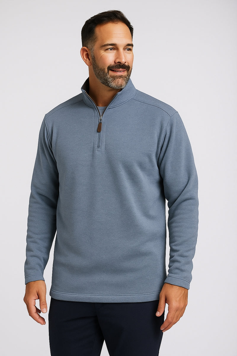 Wholesale,Nicoby Age of Wisdom, Nicoby Age of Wisdom Slate Blue Qtr Zip Pullover, Blue, Small-40-TagSMedium-43-TagMLarge-47-TagLExtra Large-50-TagXLExtra Extra Large-52-TagXXL