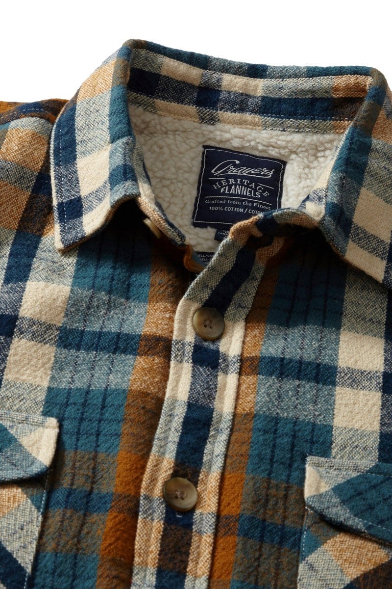 Other,Grayers, Grayers Edmund Multi Blue/Tan Sherpa Lined Fleece Shacket, Blue, Small-44-TagS