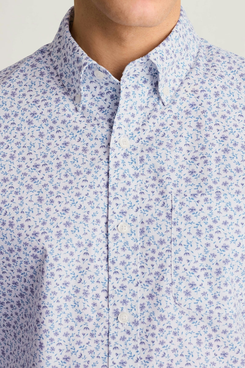 Wholesale,Bonobos, Bonobos Purple Arthurville Floral Print Stretch Shirt, Purple, Extra Large-49-TagXL