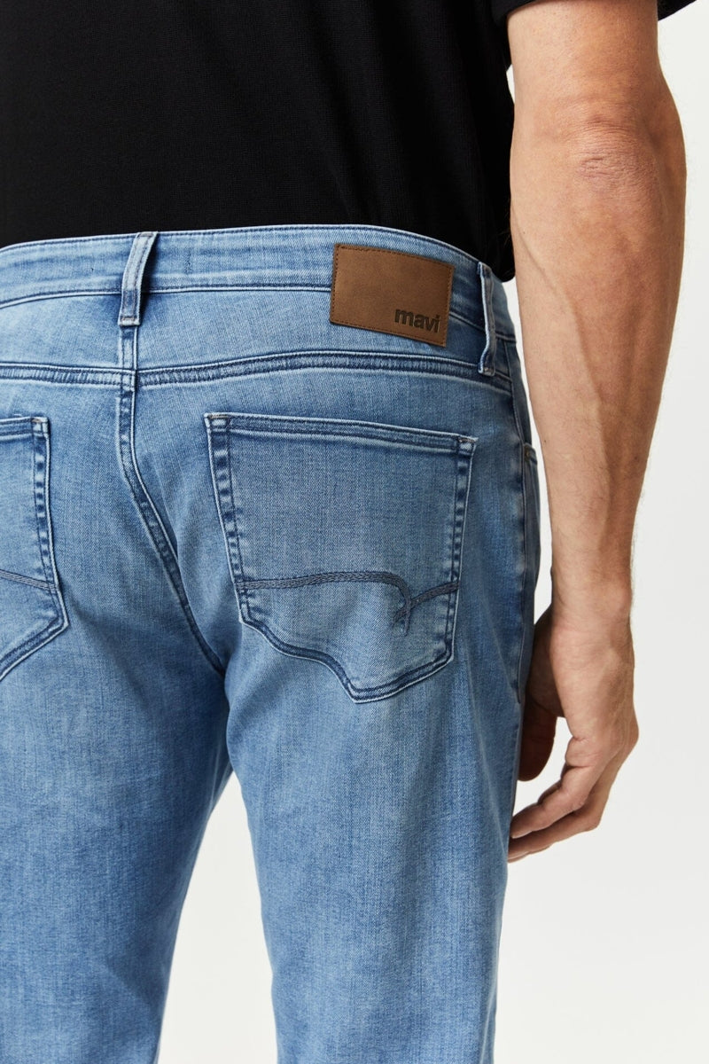 Wholesale,Mavi, Mavi Light Tonal Brushed Supermove Zach Straight Leg Jeans, Blue, 38W-30L-Tag38