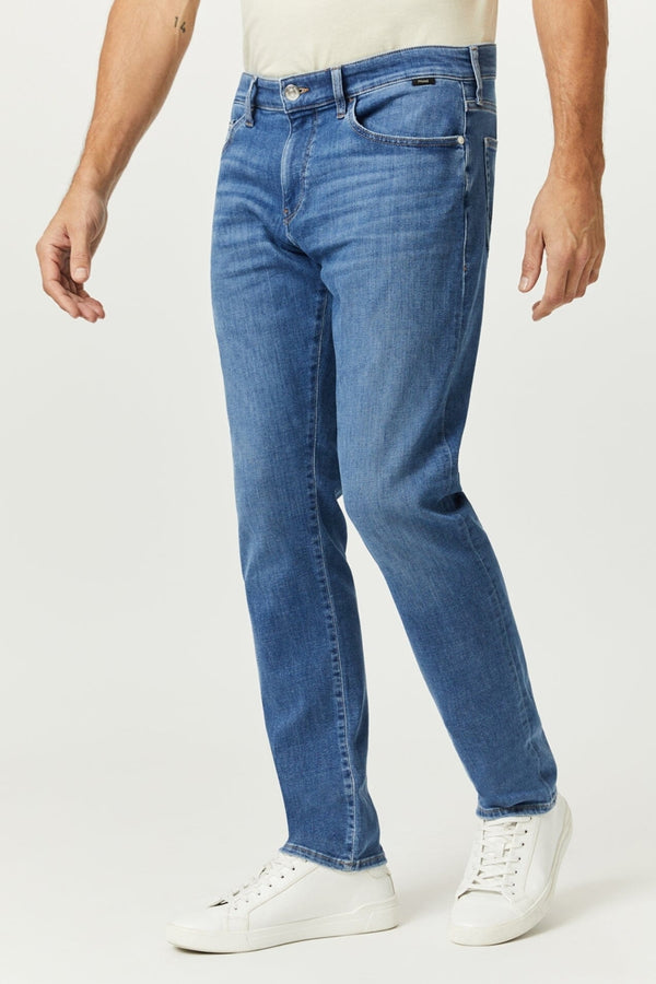 Mavi Blue Mid Brushed  Zach Straight Leg Jeans